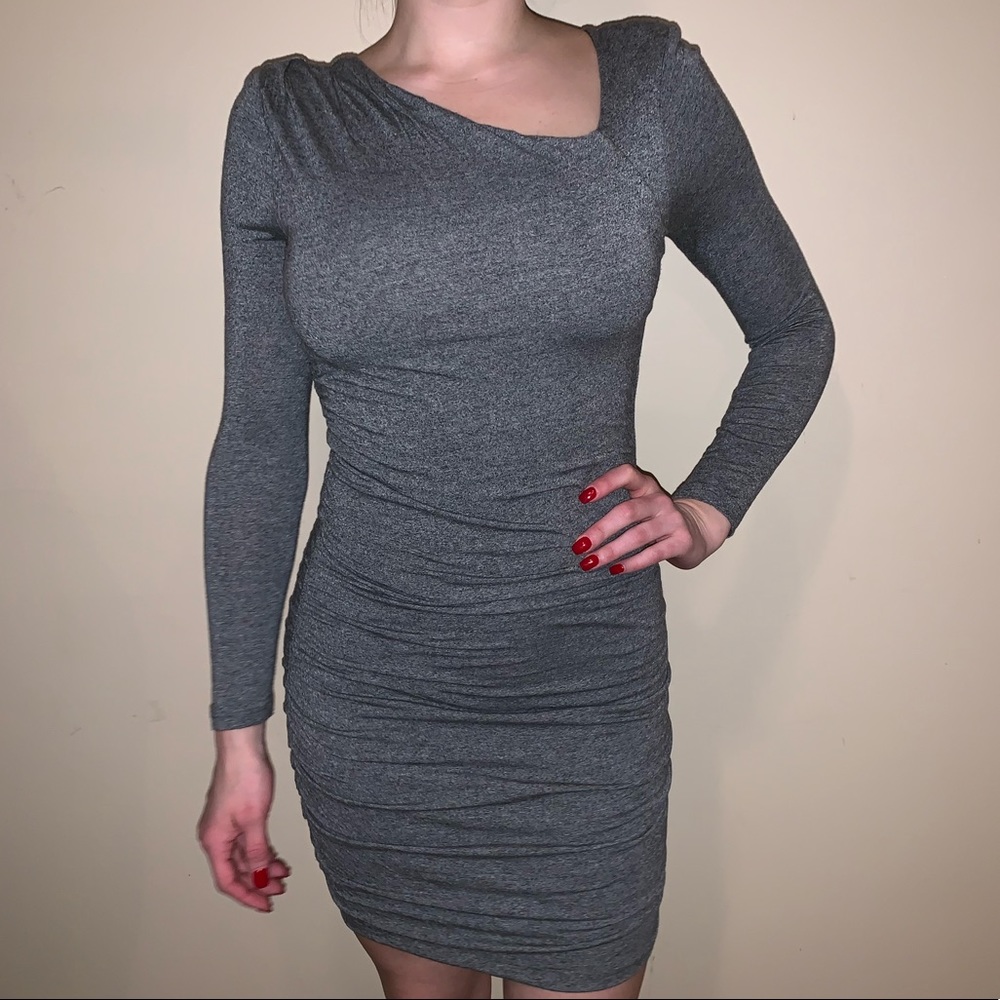Asymmetrical Gray Work Dress (H&M)